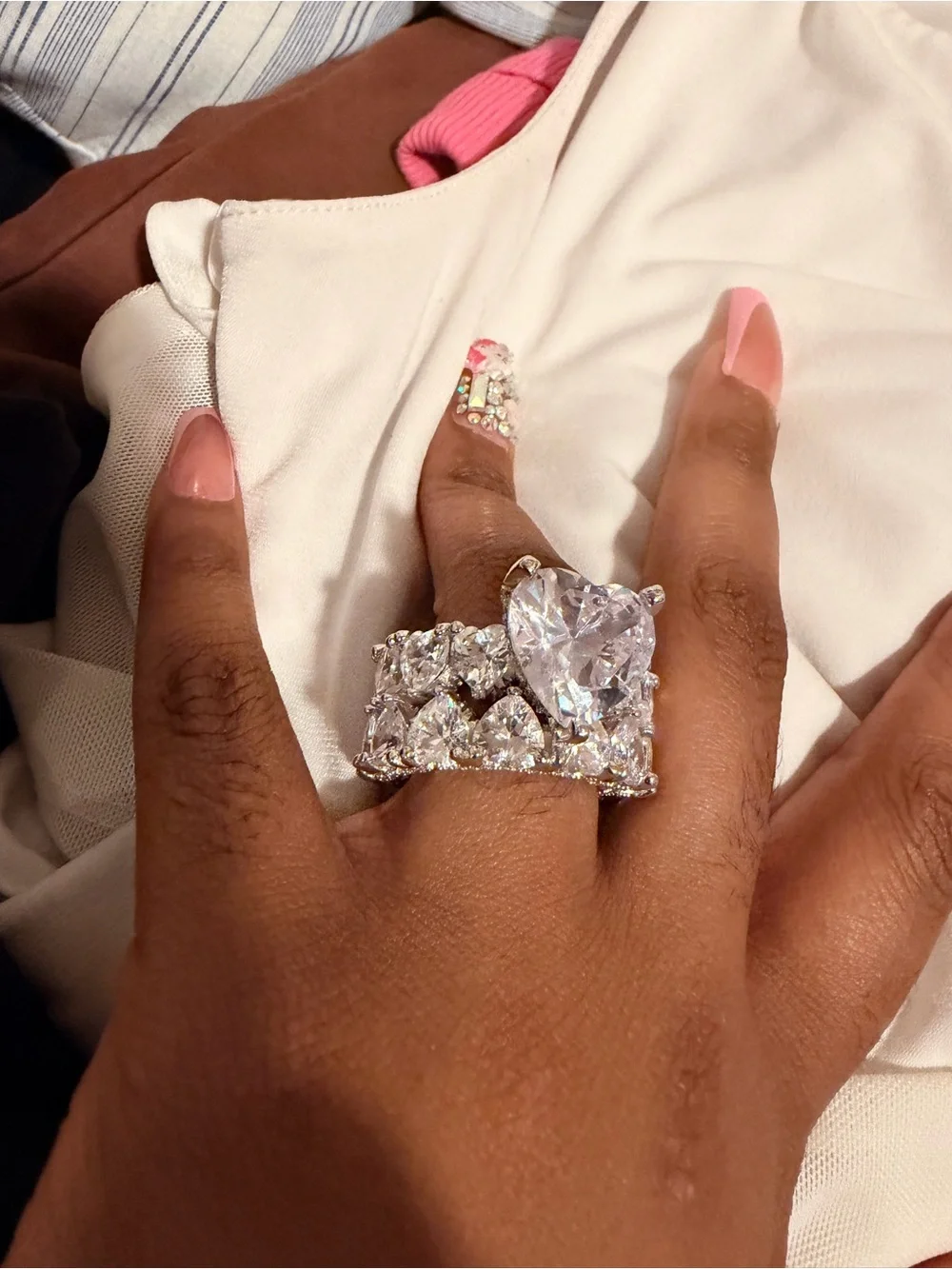 Bold Heart-Cut white gold Ring